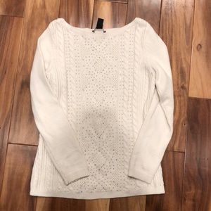 White sweater with a little sparkle